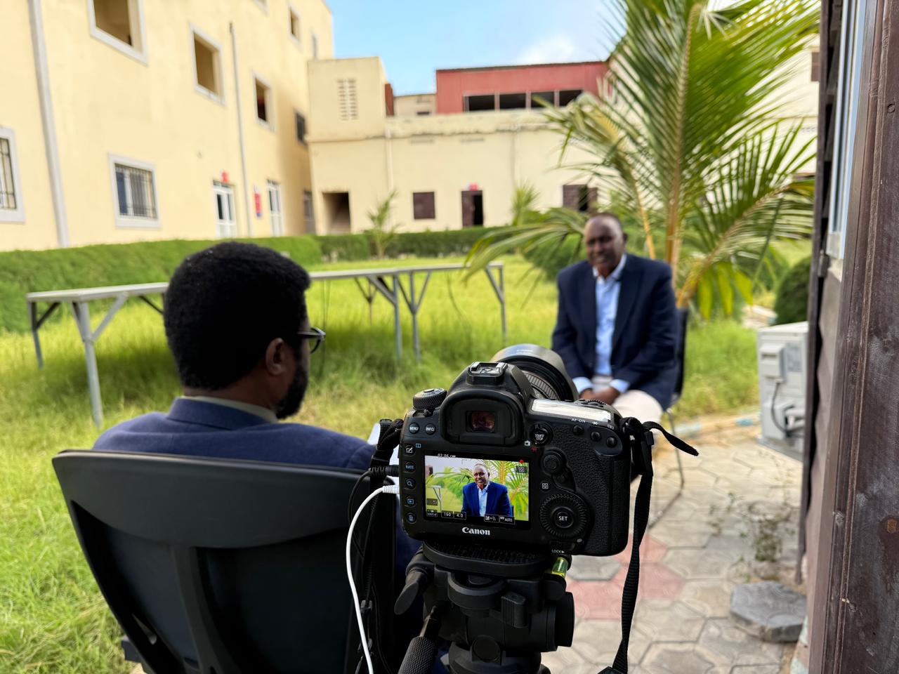 Interviewing an official